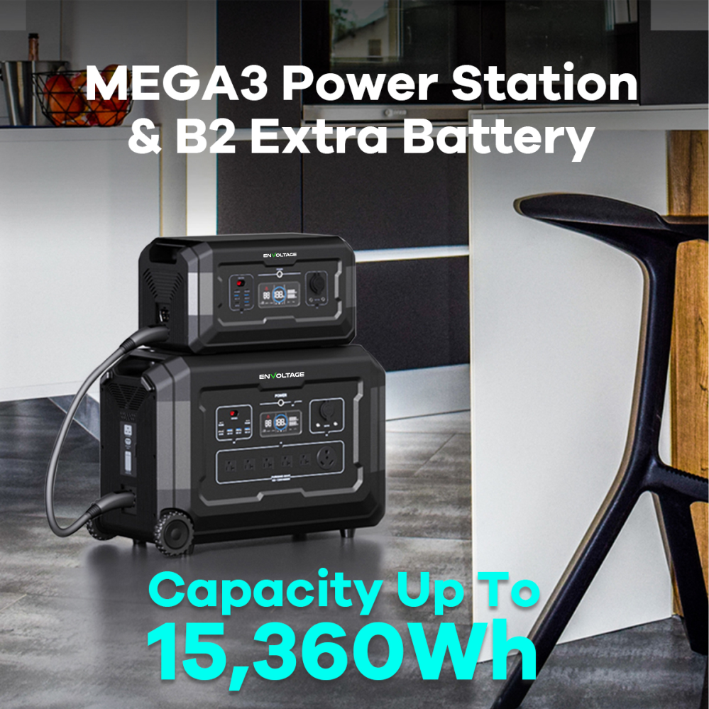 Mega 3 3600W Portable Power Station + extra battery
