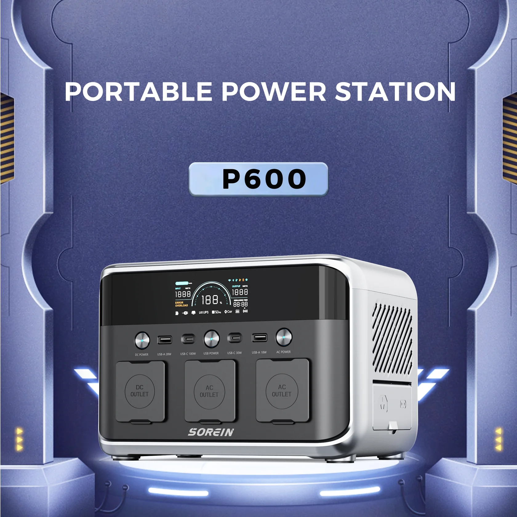 Sorein P600 600W 481Wh Lifepo4 Power Station - Image 3