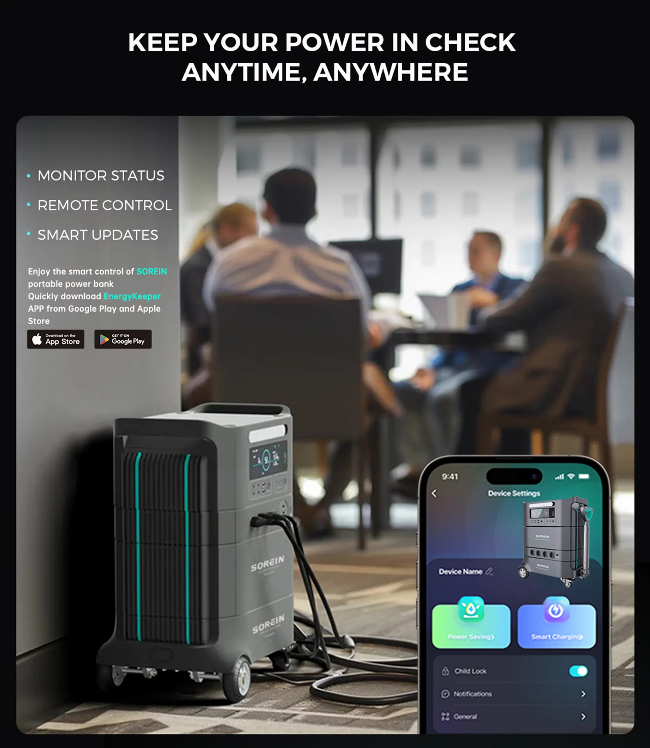 Sorein A4 4234Wh 4400W LFP Stackable Battery Home Energy Storage - Image 2