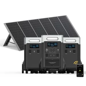 AFERIY P310 3600W Solar Generator Kit with 2 3840Wh Expansion Batteries + 1 400W Solar Panel