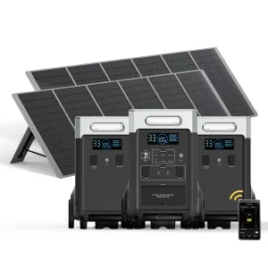 AFERIY P310 3600W Solar Generator Kit with 2 3840Wh Expansion Batteries + 2 400W Solar Panels