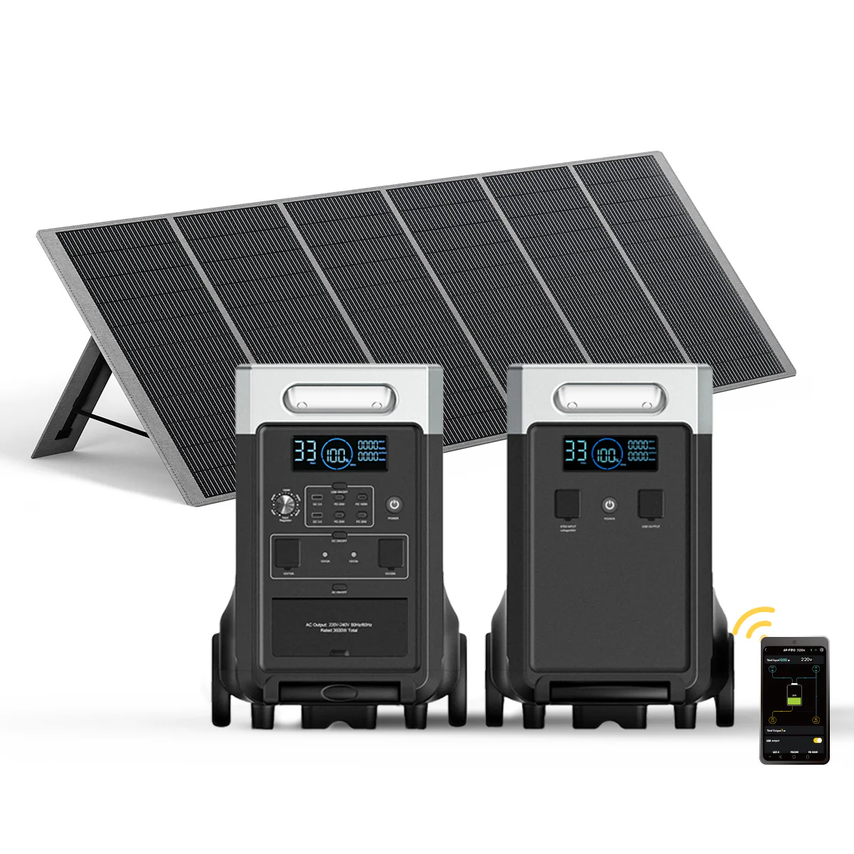 AFERIY P310 3600W Solar Generator Kit with 2 3840Wh Expansion Batteries + 1 400W Solar Panel - Image 25