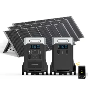 AFERIY P310 3600W Solar Generator Kit with 3840Wh Expansion Battery + 3 400W Solar Panels