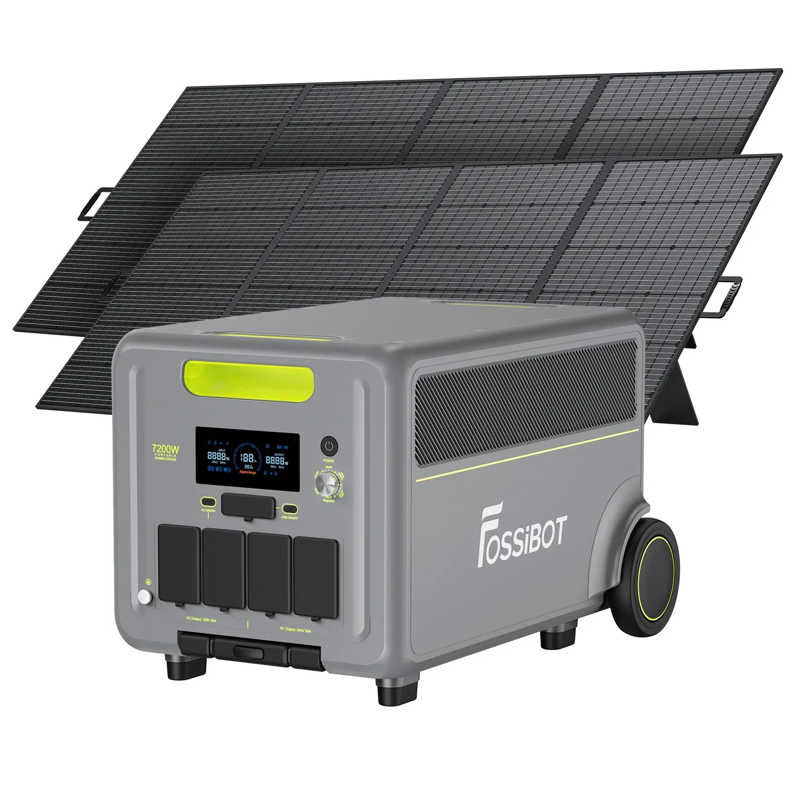 FOSSiBOT F7200 Portable Power Station + 2×420W Portable Solar Panels