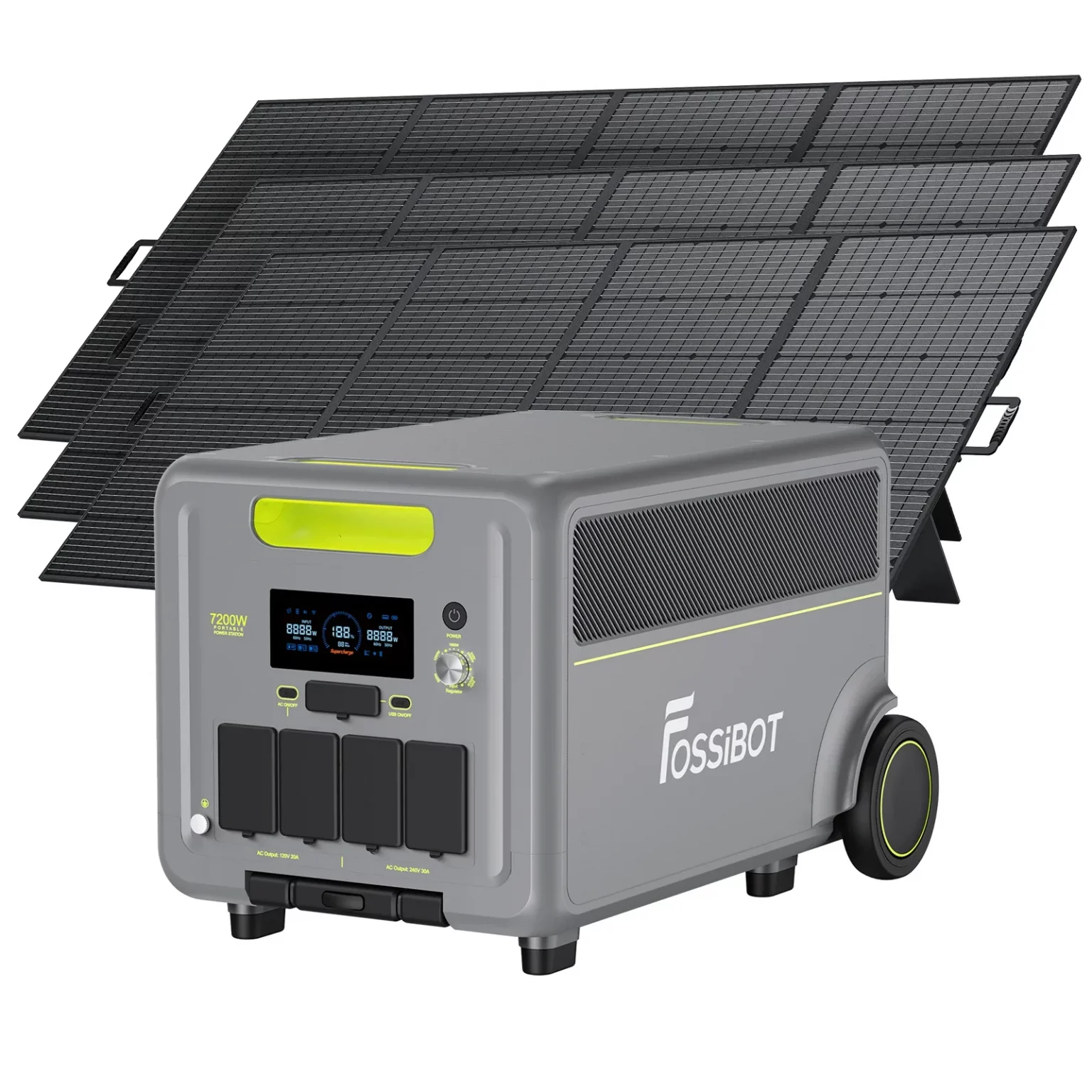FOSSiBOT F7200 Portable Power Station + 3×420W Portable Solar Panels
