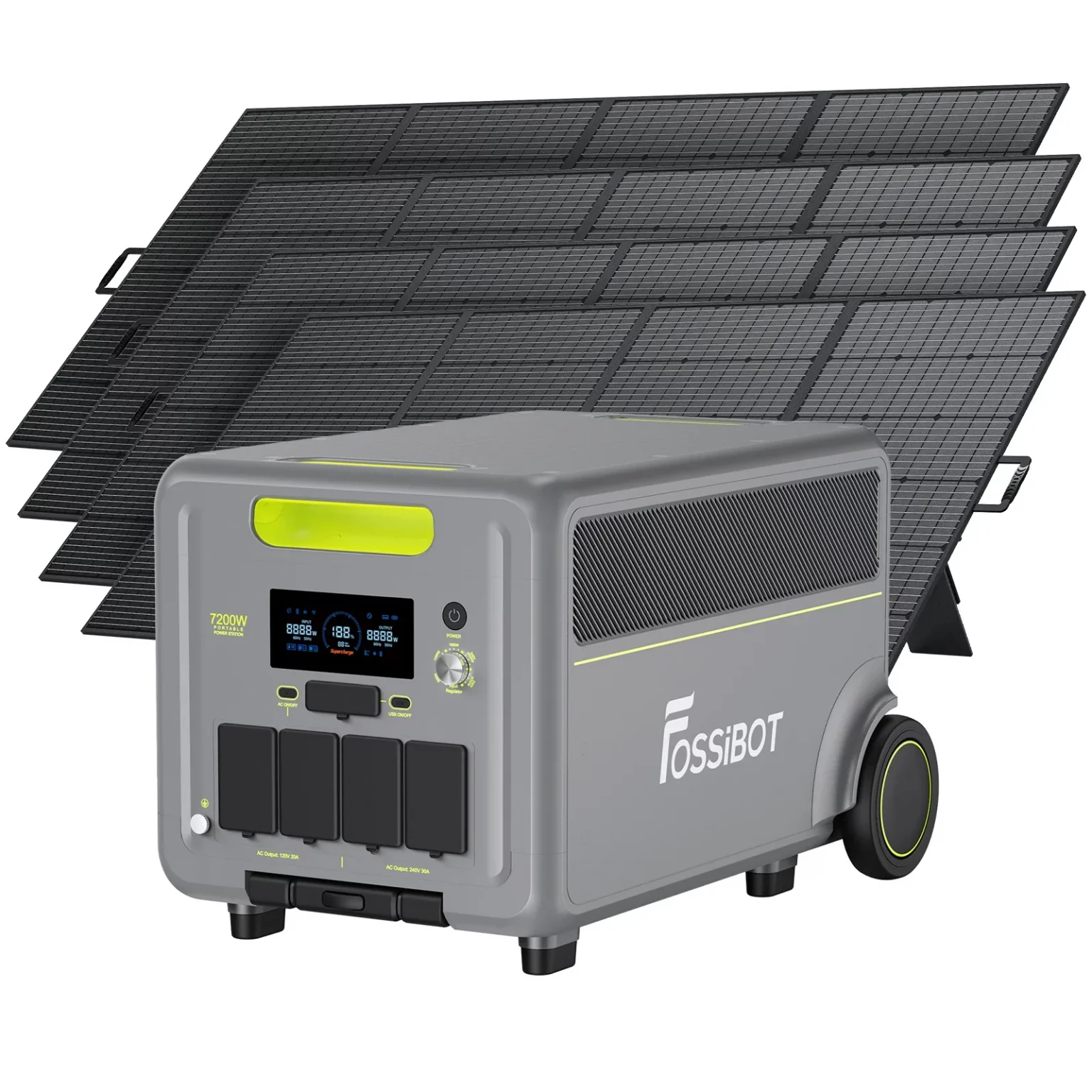 FOSSiBOT F7200 Portable Power Station + 4×420W Portable Solar Panels