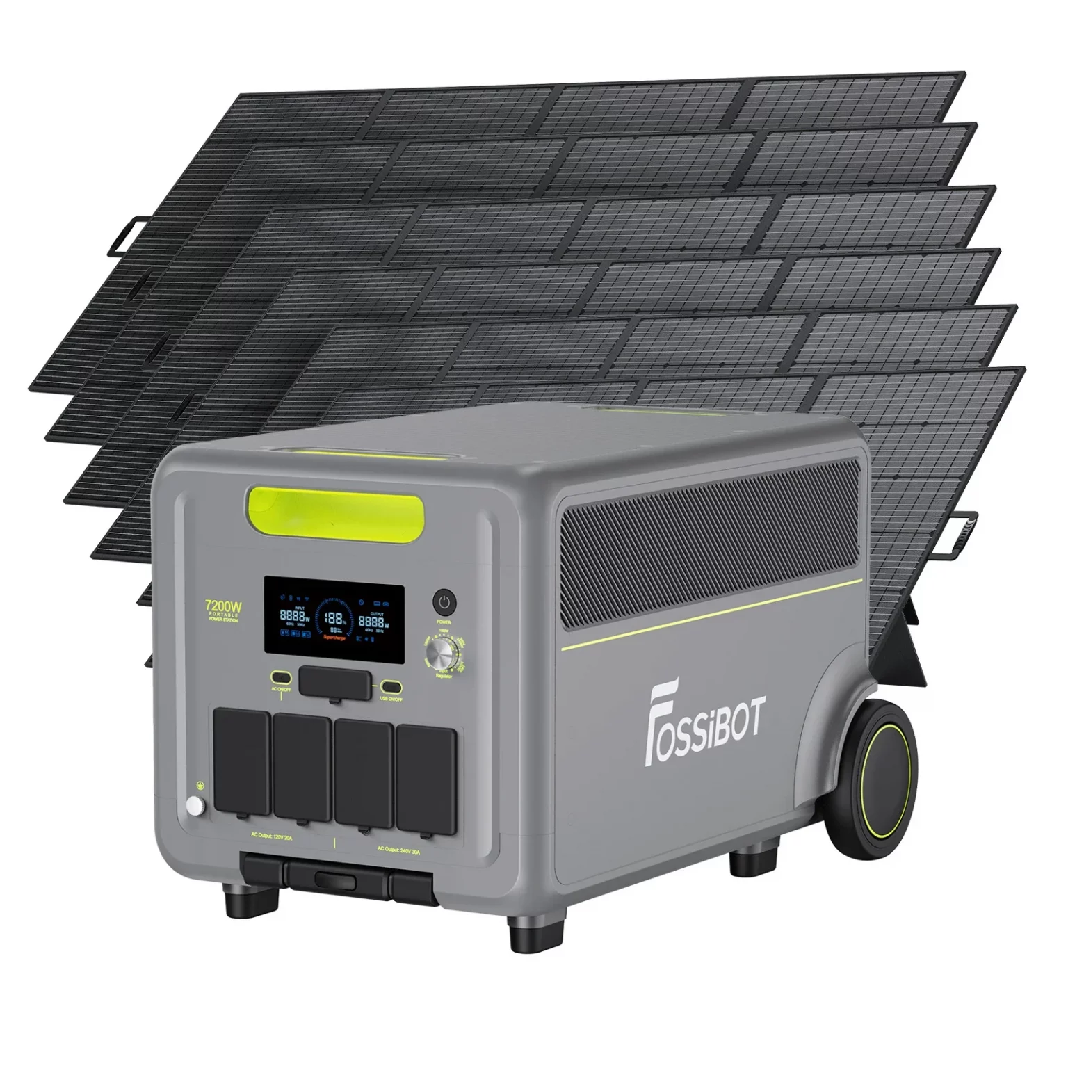 FOSSiBOT F7200 Portable Power Station + 6×420W Portable Solar Panels
