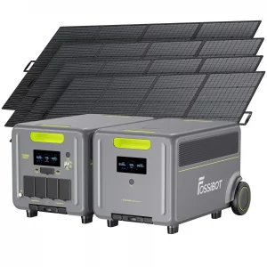 FOSSiBOT F7200 Portable Power Station + 1× FB5222 Expansion Batteries + 4×420W Portable Solar Panels