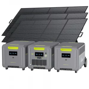FOSSiBOT F7200 Portable Power Station + 2× FB5222 Expansion Batteries + 3×420W Portable Solar Panels