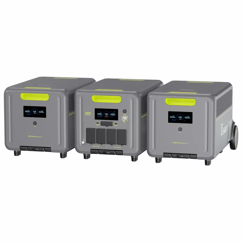 FOSSiBOT F7200 Portable Power Station + 2× FB5222 Expansion Batteries