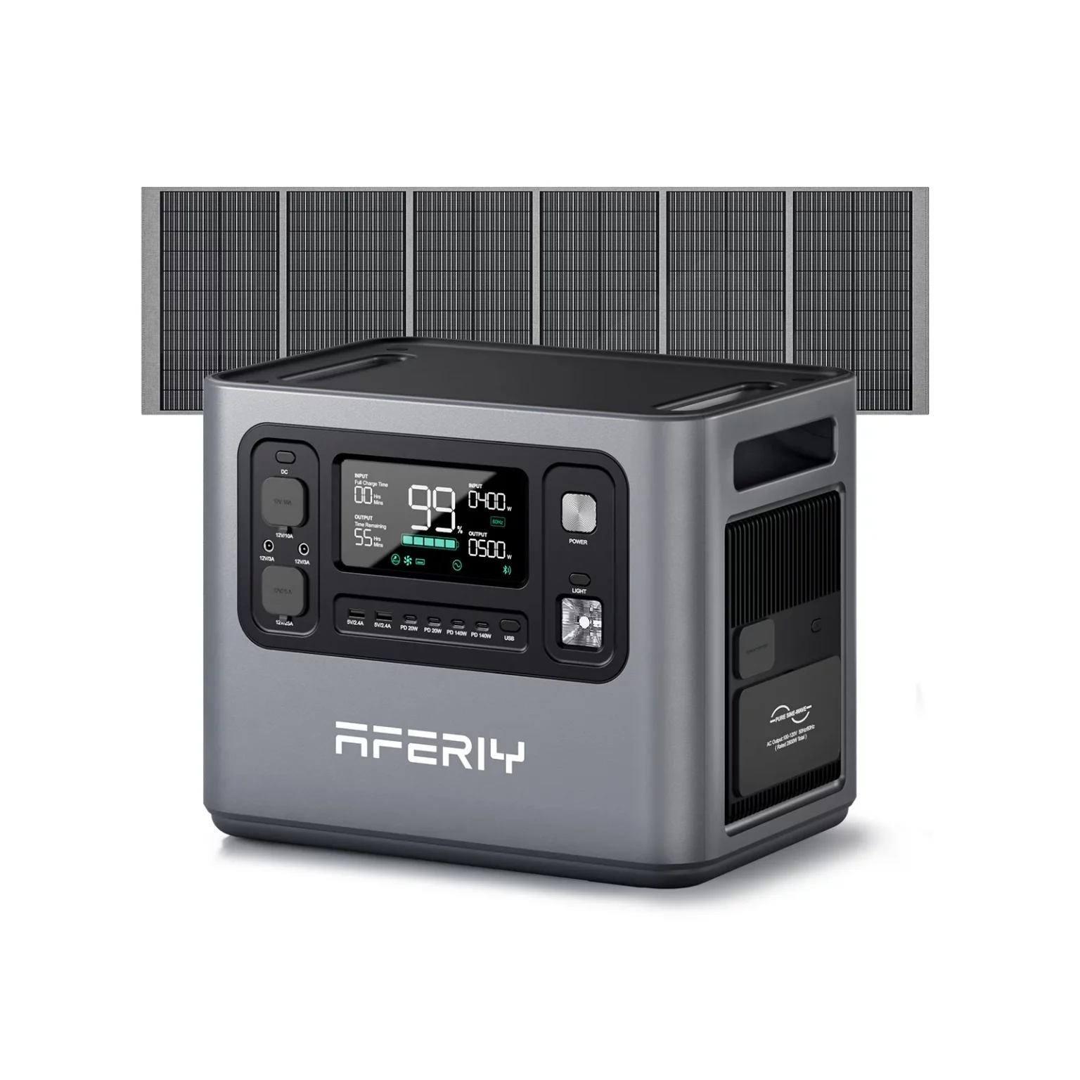 AFERIY P280 2800W Solar Generator with 1 400W Solar Panel