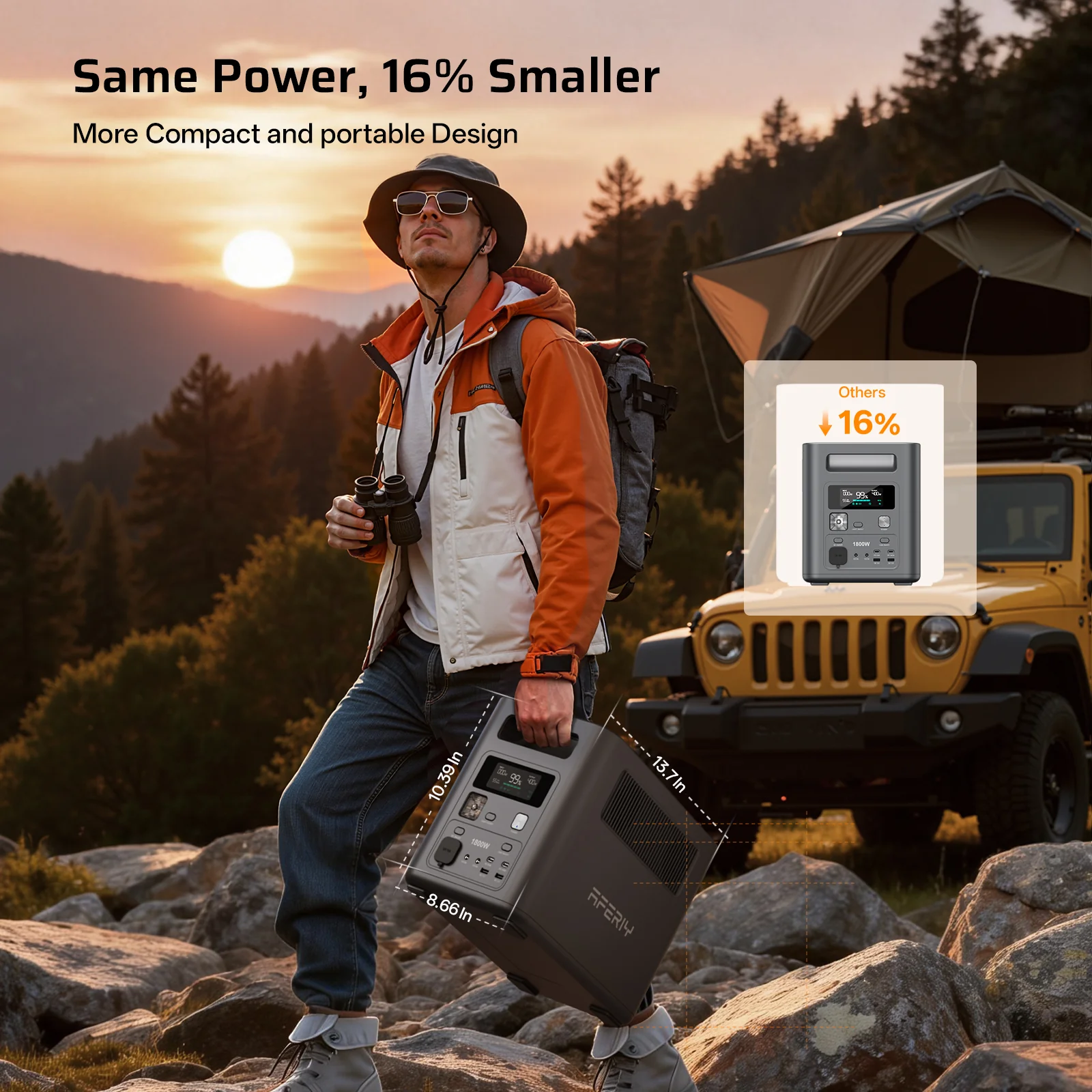 AFERIY Nomad1800 P180 Portable Power Station 1800W 1024Wh - Image 2